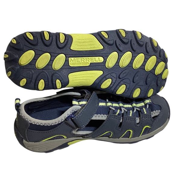 Merrel Little Kid's Hydro H2O Hiker Jr Sandal size 3 US (34 UK) lime green - Picture 3 of 4
